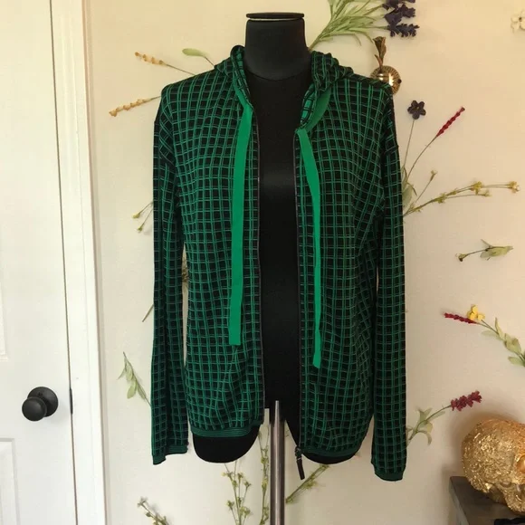 Piazza Sempione Checkered Zip Up Jacket NWT - Picture 2 of 12